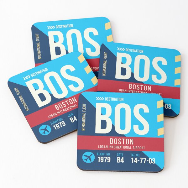 Item preview, Boston Airport Stylish Luggage Tag (BOS) designed and sold by SLAG-Creative.