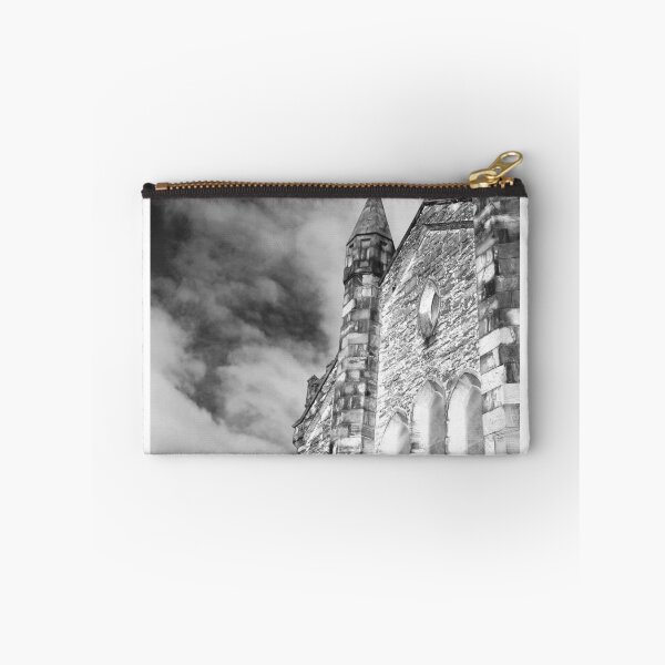 Item preview, Phantasmagoria ~ Black & White Gothic Church Image ~ St Mary's Church, Bagillt designed and sold by FlorriesAngels.