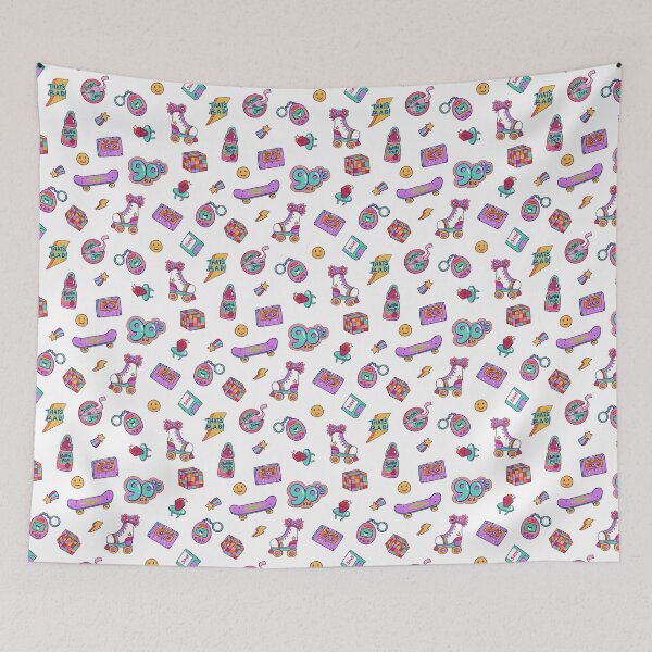 Item preview, Cute 90s Retro Pattern designed and sold by AllyArtDesigns.
