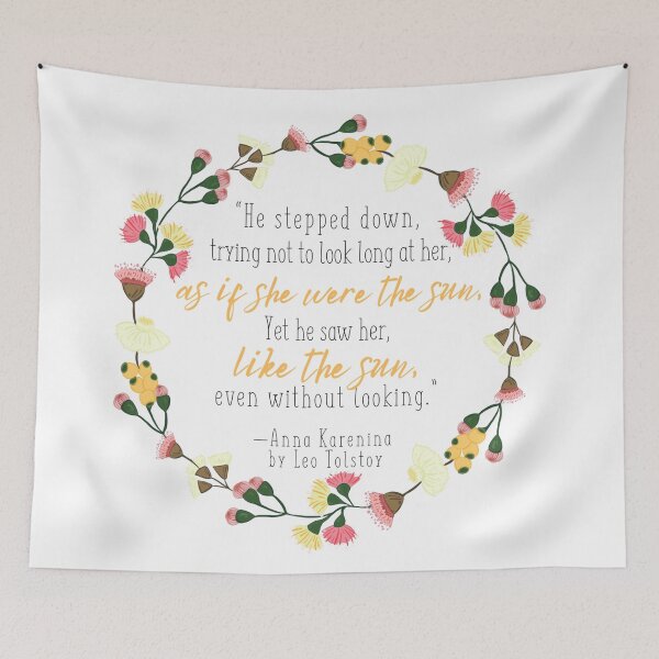 Item preview, Leo Tolstoy Anna Karenina Quote designed and sold by Dollfacedesign.
