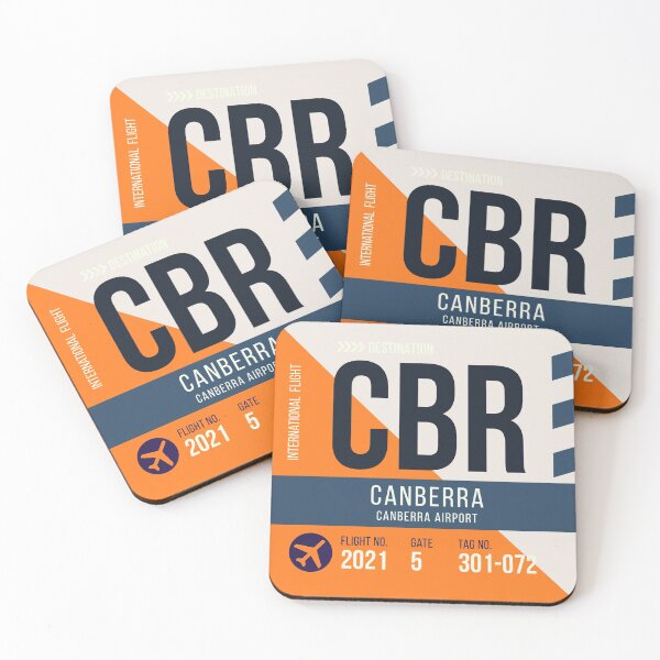Artikelvorschau, Canberra Airport Stylish Luggage Tag (CBR) entworfen und verkauft von SLAG-Creative.