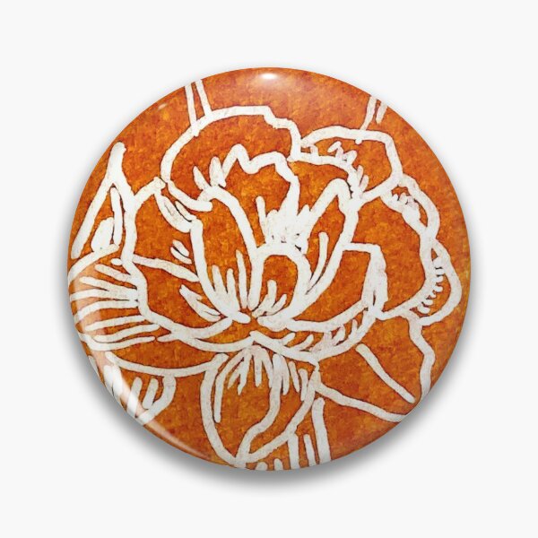 Item preview, amber flower line art designed and sold by hauntihng.