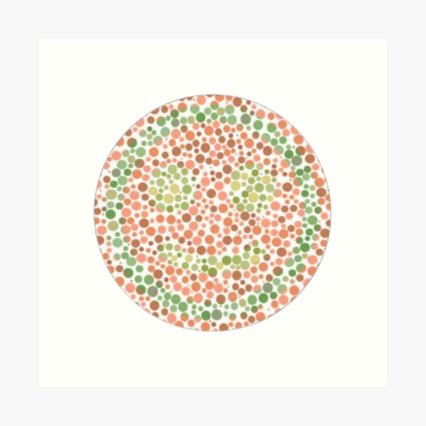 Colour blindness test Solid-Faced Canvas Print