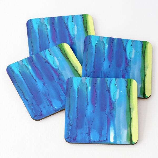 Waterfall Alcohol Ink Coasters (Set of 4)