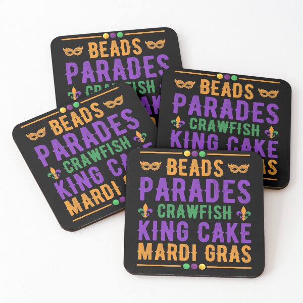 Item preview, Beads Parades King Cake Crawfish Mardi Gras Drinking Funny Mardi Gras 2021 designed and sold by topdesignarts.