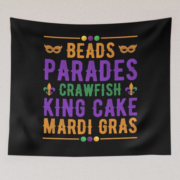 Item preview, Beads Parades King Cake Crawfish Mardi Gras Drinking Funny Mardi Gras 2021 designed and sold by topdesignarts.