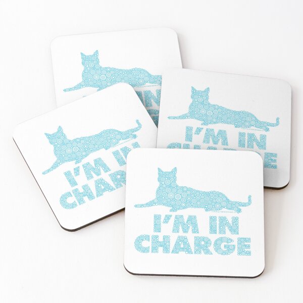Item preview, I’m In Charge Cat Circle Design - Turquoise designed and sold by Pierre Bernard Jr.