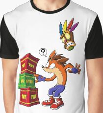 Crash Bandicoot and the crates Graphic T-Shirt