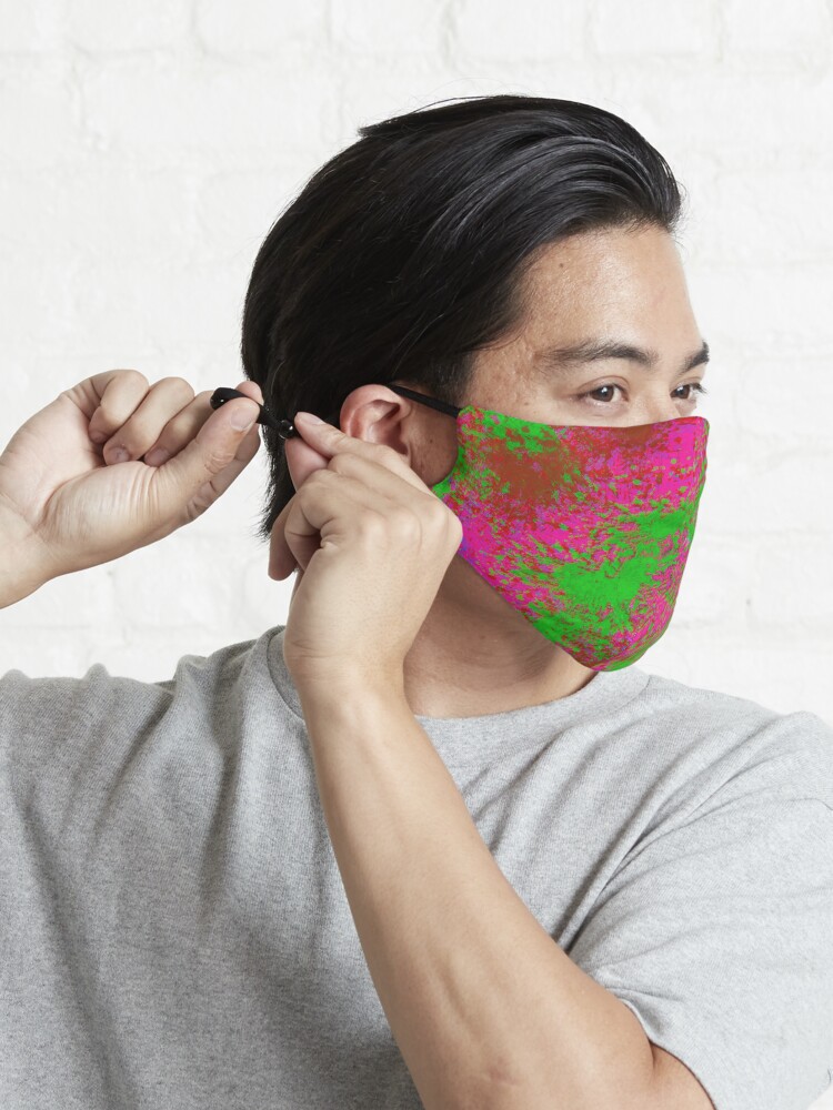 Alternate view of Fanny Pack Glitch Pink and Lime Mask