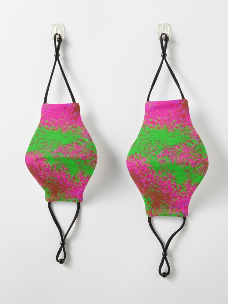 Alternate view of Fanny Pack Glitch Pink and Lime Mask