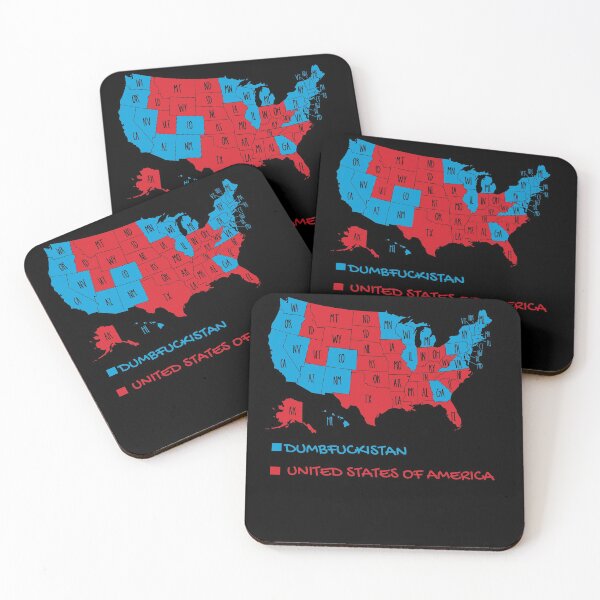 Item preview, Dumbfuckistan is Blue United States of America is red  designed and sold by ShirtzTonight.