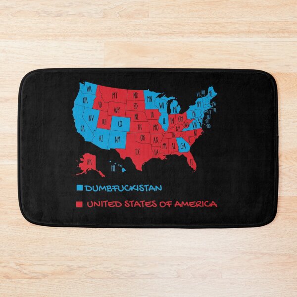 Item preview, Dumbfuckistan is Blue United States of America is red  designed and sold by ShirtzTonight.