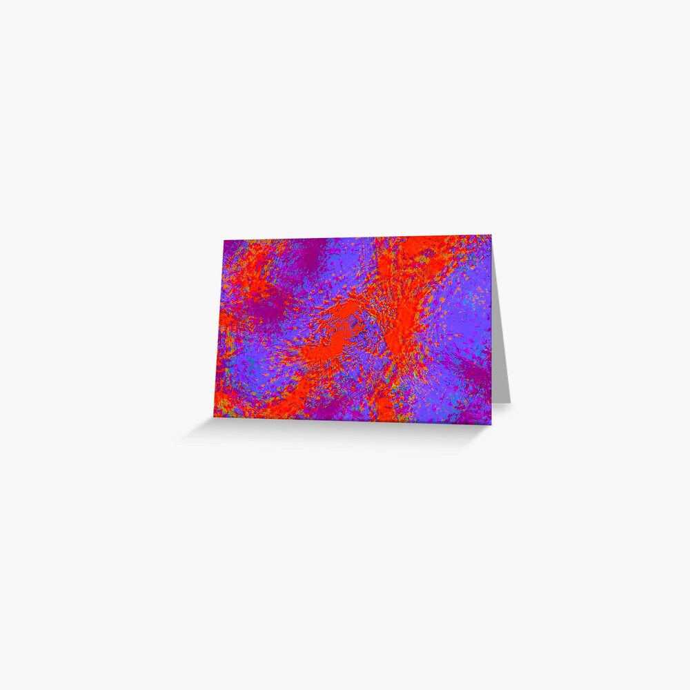 Fanny Pack Glitch Purple and Red Greeting Card