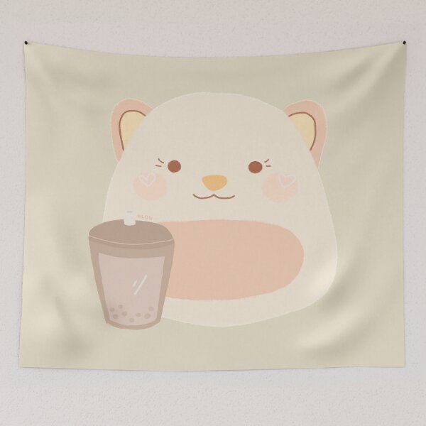 Item preview, Mochi Hamster with Boba designed and sold by aaalou.