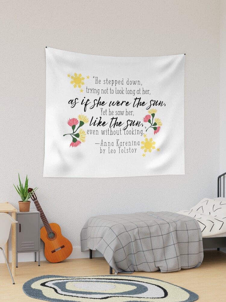 Thumbnail 1 of 3, Tapestry, Copy of Leo Tolstoy Anna Karenina Quote designed and sold by Dollfacedesign.