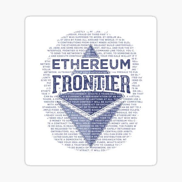 Ethereum Frontier original Sticker