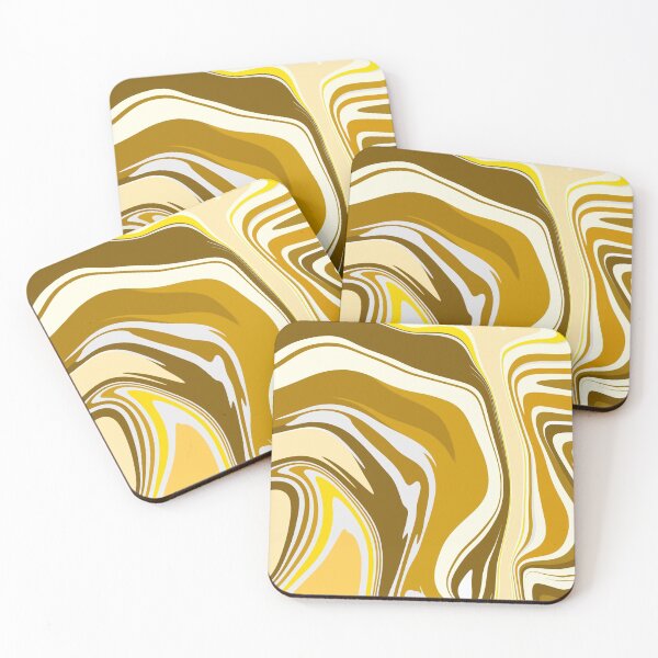 Item preview, Yellow And Gold Marble Pattern- Liquid art designed and sold by shivani21061993.