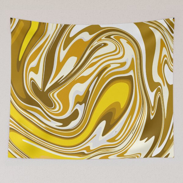 Item preview, Yellow And Gold Marble Pattern- Liquid art designed and sold by shivani21061993.