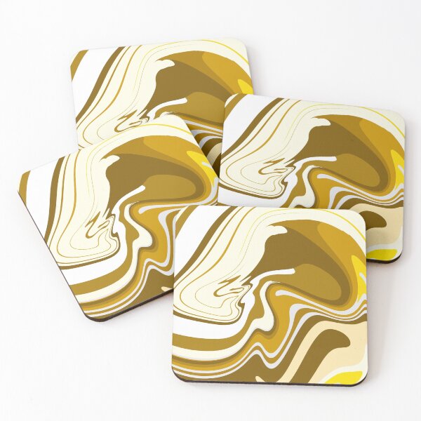 Item preview,  Yellow And Gold Marble Pattern- Liquid art designed and sold by shivani21061993.