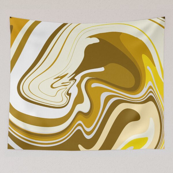 Item preview,  Yellow And Gold Marble Pattern- Liquid art designed and sold by shivani21061993.