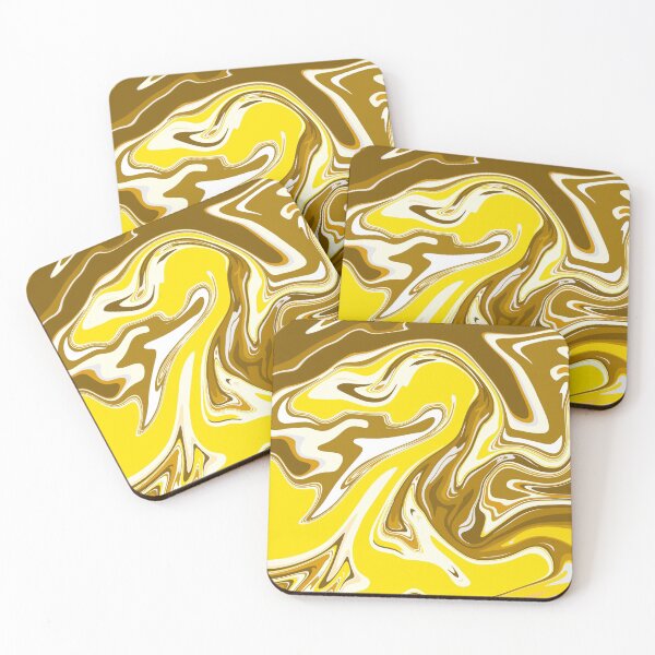 Item preview,   Yellow And Gold Marble Pattern- Liquid art designed and sold by shivani21061993.