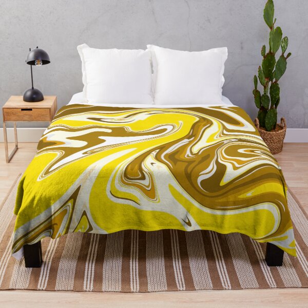 Item preview, Yellow And Gold Marble Pattern- Liquid art designed and sold by shivani21061993.