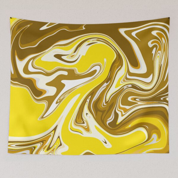 Item preview,   Yellow And Gold Marble Pattern- Liquid art designed and sold by shivani21061993.