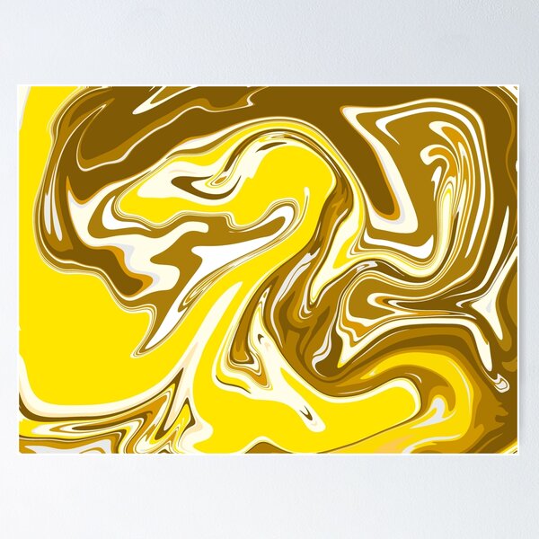 Item preview,   Yellow And Gold Marble Pattern- Liquid art designed and sold by shivani21061993.