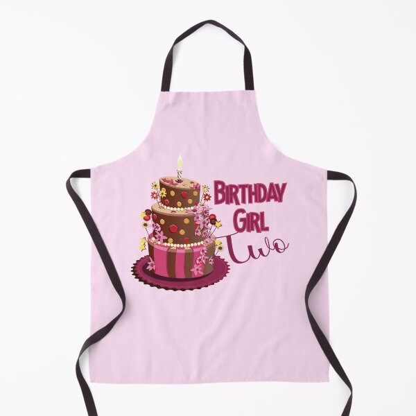 Item preview, “Happy Birthday Two” Trendy Chocolate Brown & Pink Cake designed and sold by PawsitiveMum.