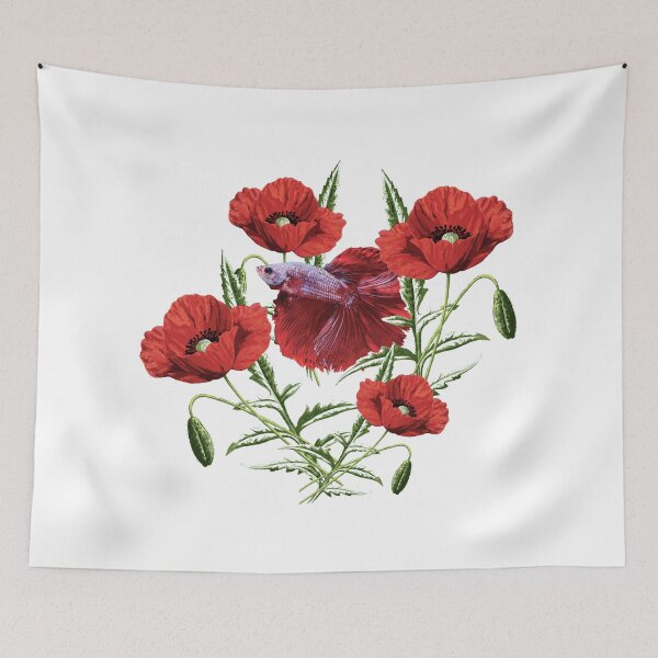 Item preview, Bettas and Poppies designed and sold by Pavnud.