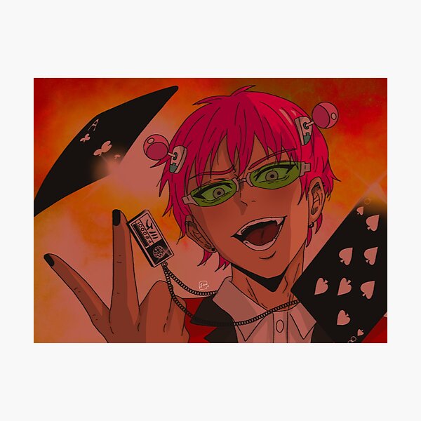 saiki x kakegurui. (with background) Photographic Print