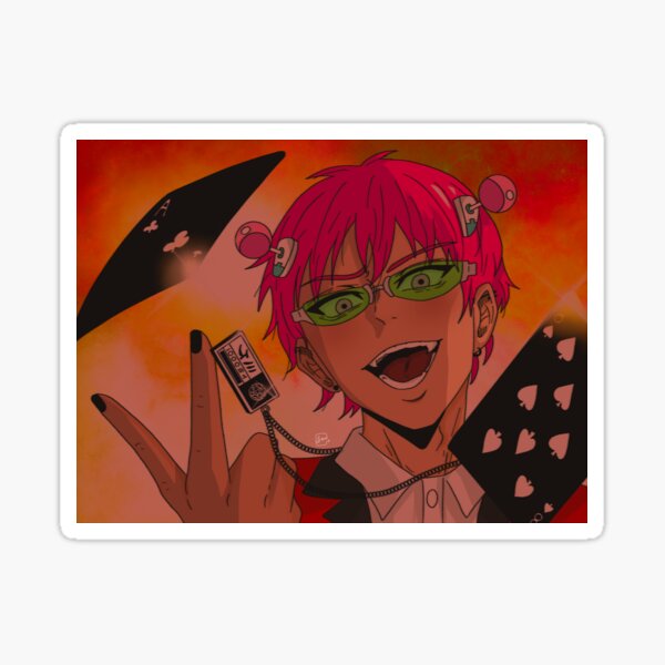 saiki x kakegurui. (with background) Sticker