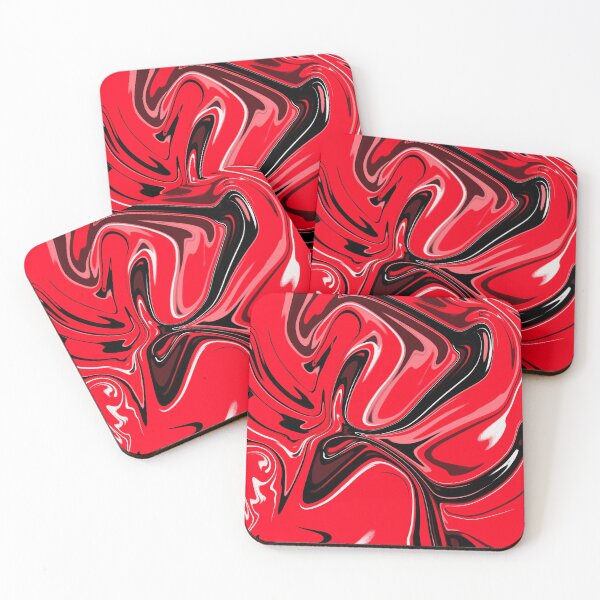 Item preview, Pretty Red Rose And Black Marble Pattern- Liquid art designed and sold by shivani21061993.