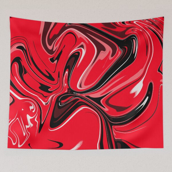 Item preview, Pretty Red Rose And Black Marble Pattern- Liquid art designed and sold by shivani21061993.