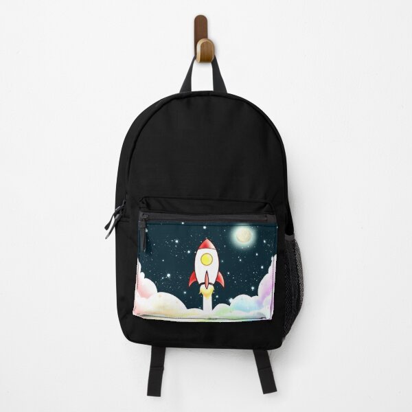 Item preview, Rocket with Pastel Rainbow Clouds designed and sold by Winvalerie.