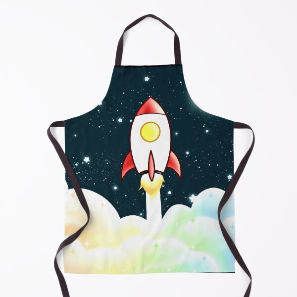 Item preview, Rocket with Pastel Rainbow Clouds designed and sold by Winvalerie.