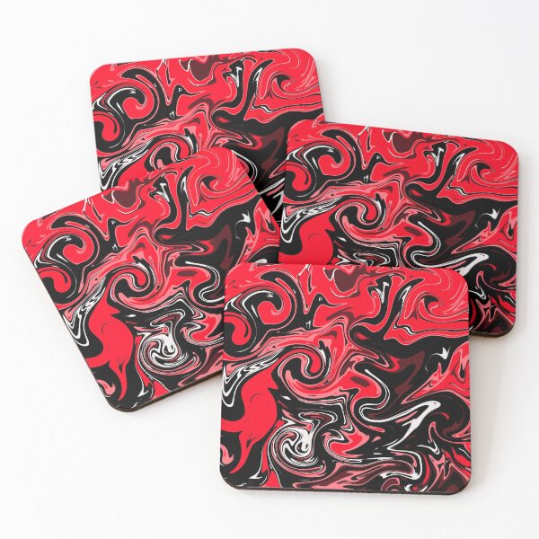 Item preview, Pretty Red Rose And Black Marble Pattern- Liquid art designed and sold by shivani21061993.