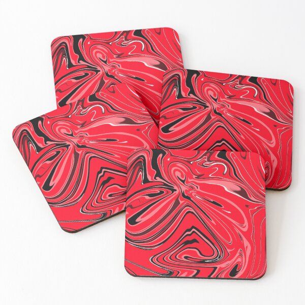 Item preview,  Pretty Red Rose And Black Marble Pattern- Liquid art designed and sold by shivani21061993.