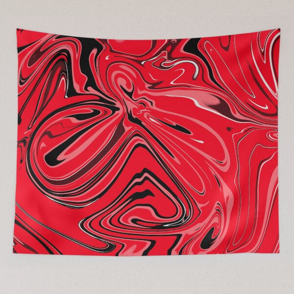Item preview,  Pretty Red Rose And Black Marble Pattern- Liquid art designed and sold by shivani21061993.