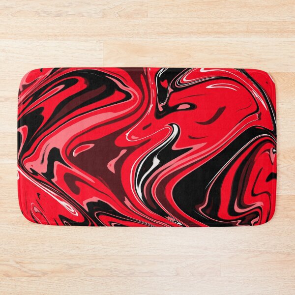 Item preview,   Pretty Red Rose And Black Marble Pattern- Liquid art designed and sold by shivani21061993.