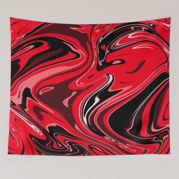 Item preview,   Pretty Red Rose And Black Marble Pattern- Liquid art designed and sold by shivani21061993.