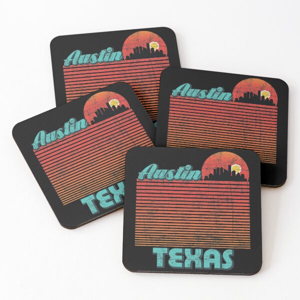 Item preview, Retro Austin City Texas TX Downtown Skyline Vintage Sunset designed and sold by kalpanik_Rehana_Begum.