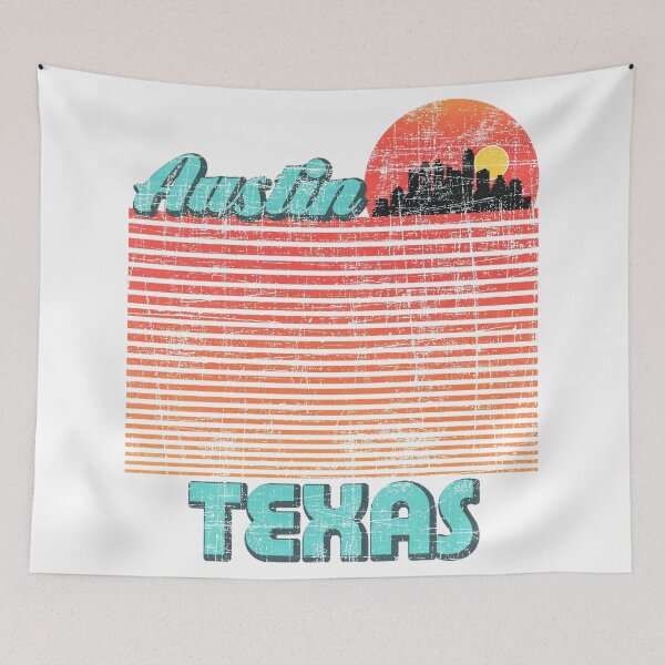 Item preview, Retro Austin City Texas TX Downtown Skyline Vintage Sunset designed and sold by kalpanik_Rehana_Begum.