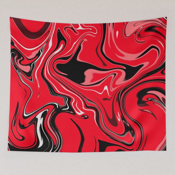 Item preview,   Pretty Red Rose And Black Marble Pattern- Liquid art designed and sold by shivani21061993.