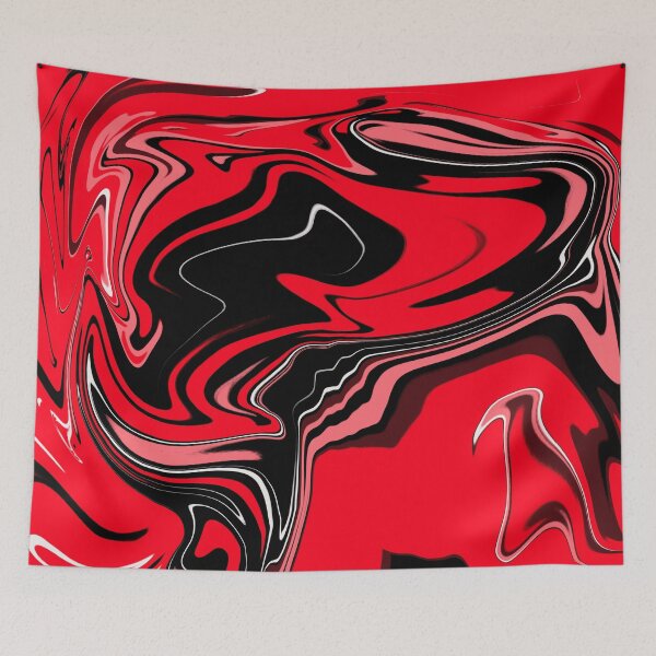 Item preview,   Pretty Red Rose And Black Marble Pattern- Liquid art designed and sold by shivani21061993.