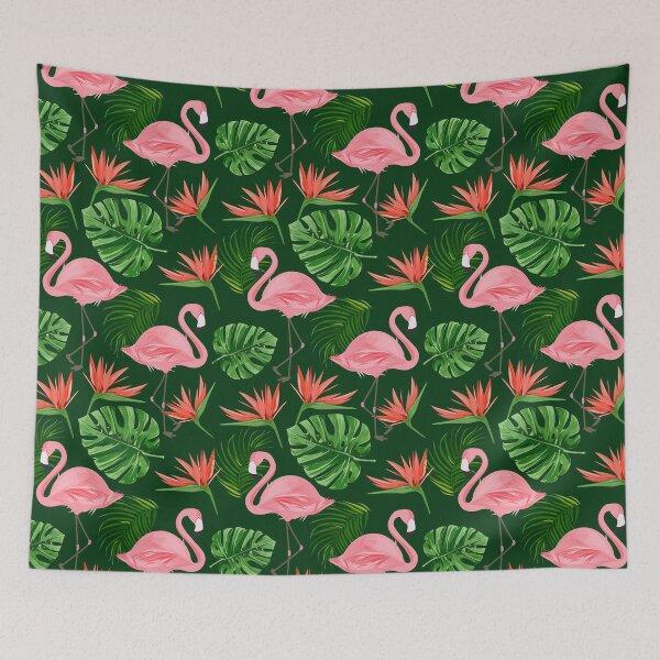 Item preview, Tropical Pink Flamingo Pattern designed and sold by SwePattern.
