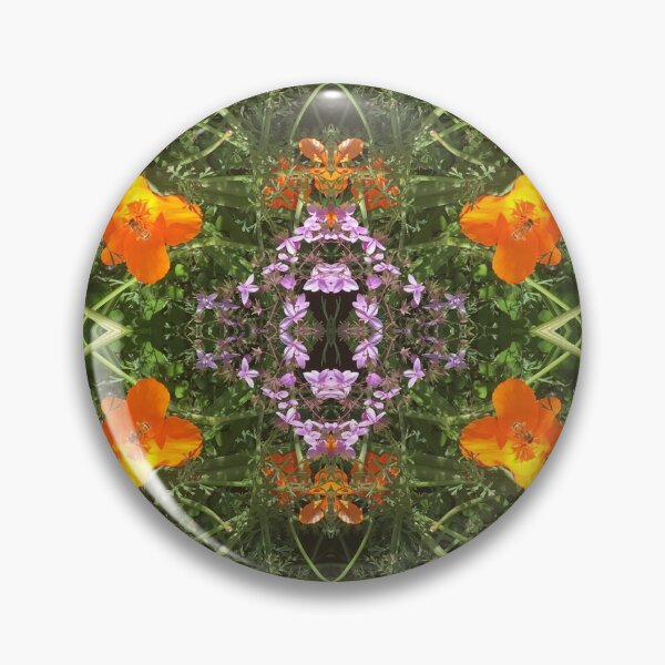 Item preview, Illuminated Bees Dance in Vivid Orange Poppies in Fields of Green and Lilac designed and sold by RoseAromas.