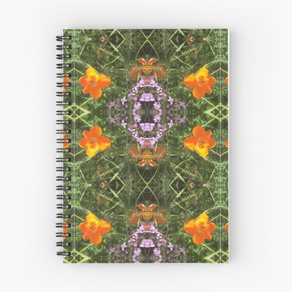Item preview, Illuminated Bees Dance in Vivid Orange Poppies in Fields of Green and Lilac designed and sold by RoseAromas.