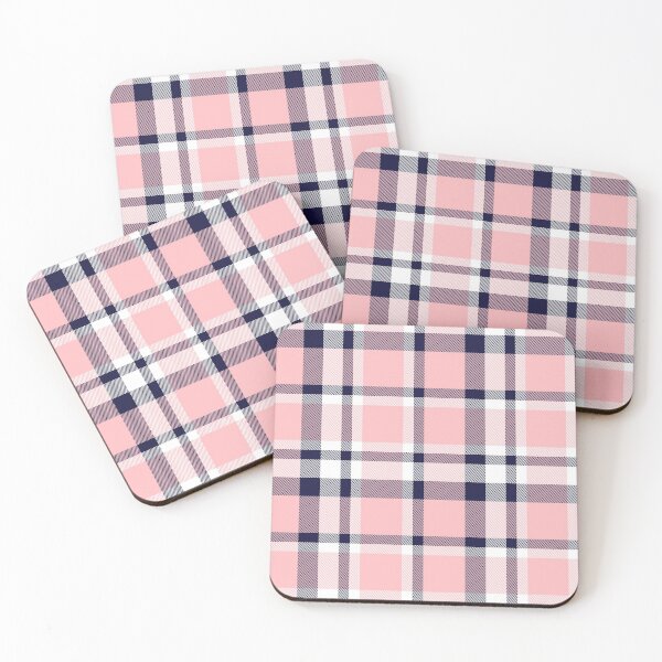 Artikelvorschau, Pink Navy Plaid Tartan Textured Pattern entworfen und verkauft von Siu-Hong Mok.