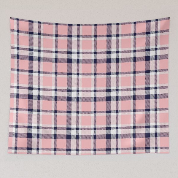 Artikelvorschau, Pink Navy Plaid Tartan Textured Pattern entworfen und verkauft von Siu-Hong Mok.
